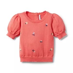 3 For $24 Janie and Jack Coral Puff Sleeve Sweater